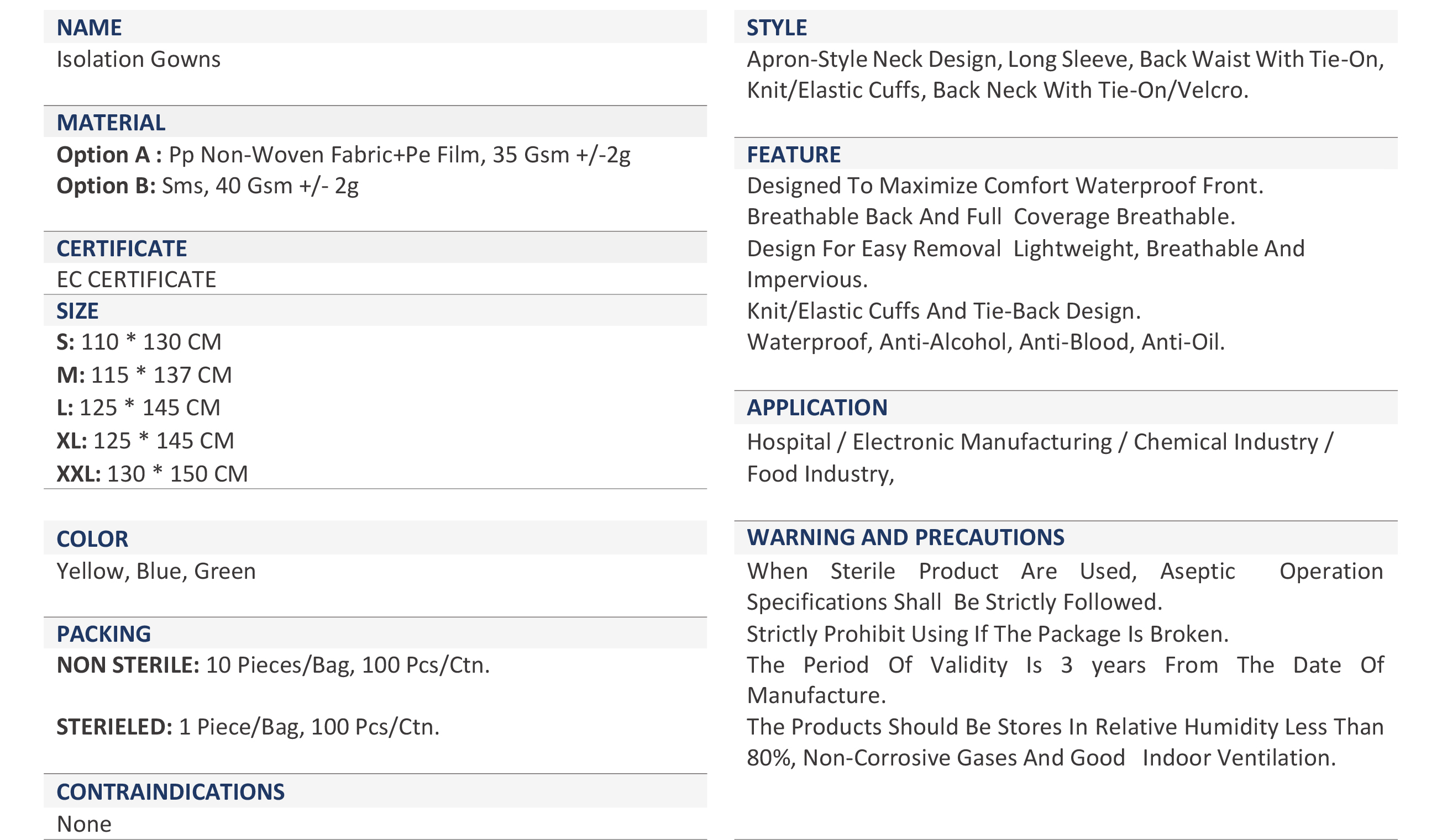 Technical Specifications