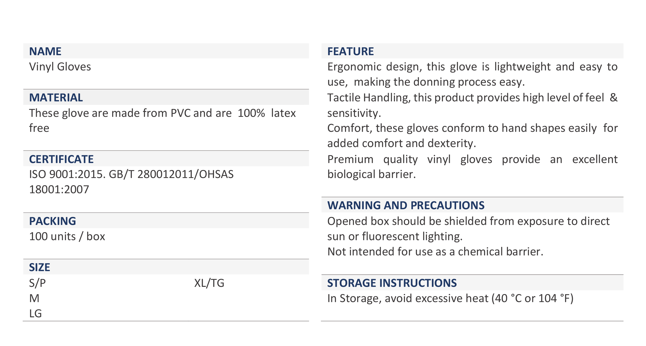 Technical Specifications
